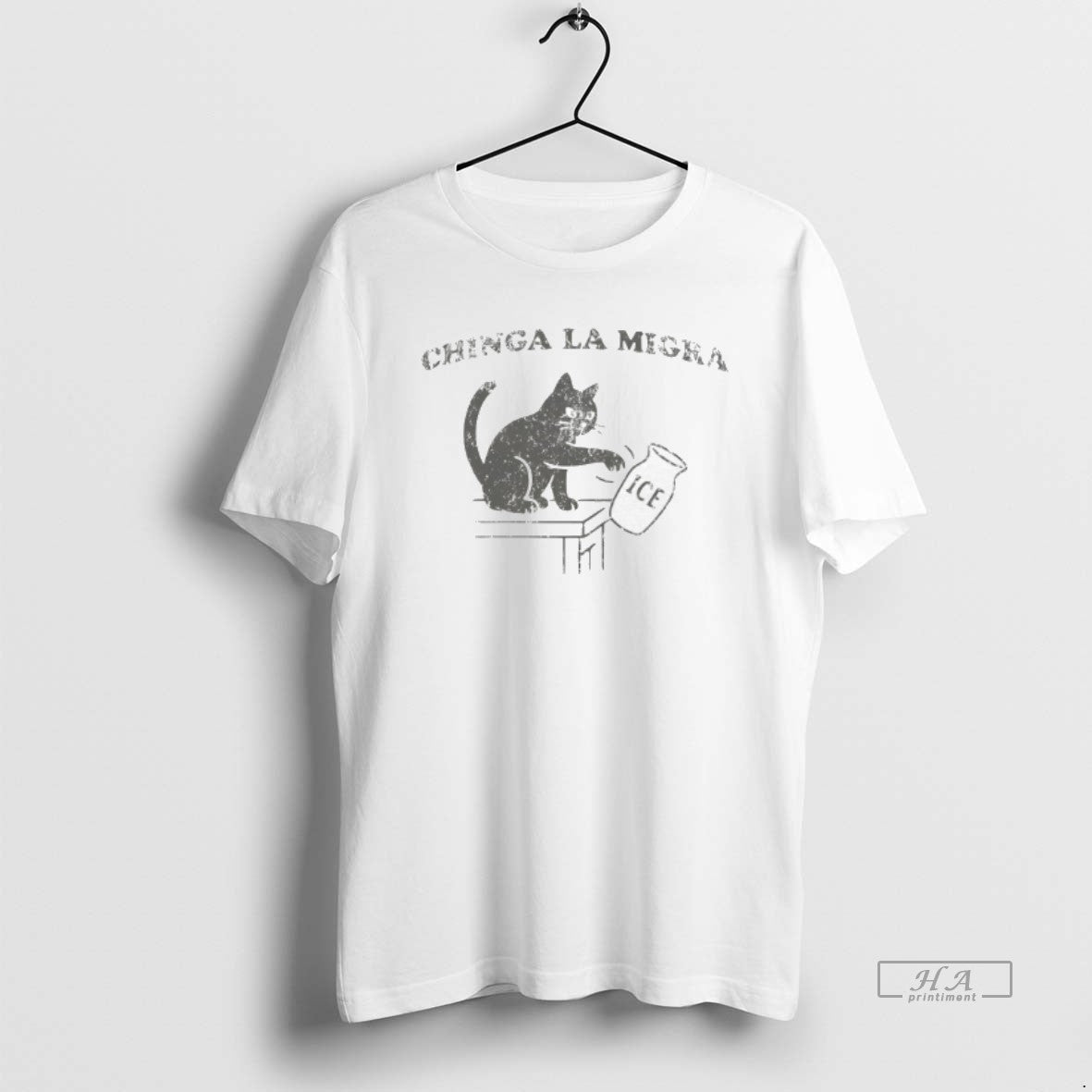 Trendy Chinga La Migra Ice Black Cat - Adult & Kids T-Shirts, Sweatshirts & Hoodies apparel design preview 1