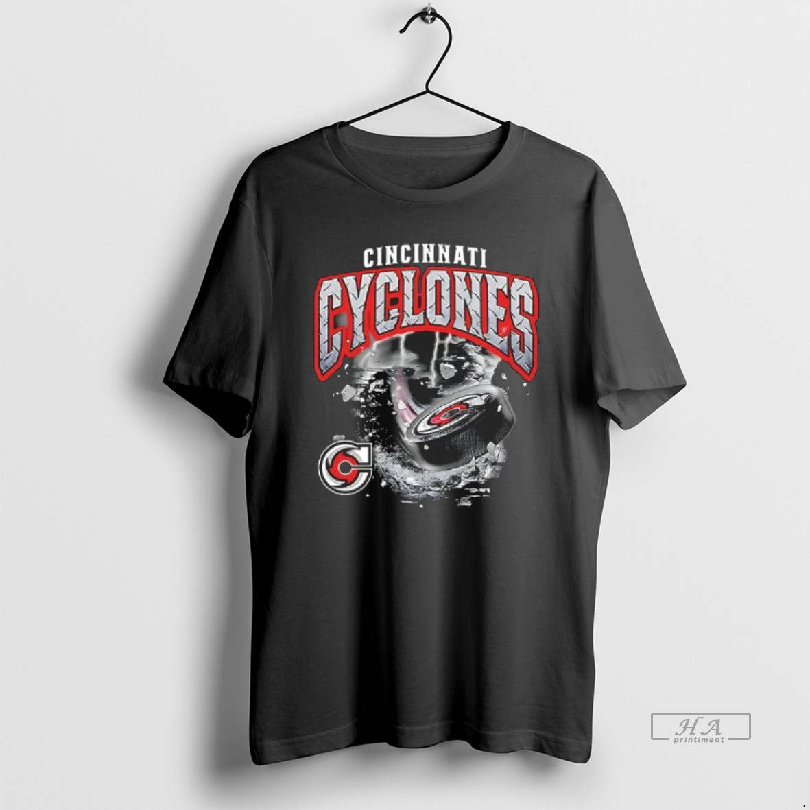 Trendy Cincinnati Cyclones Storm Warning Hockey - Adult & Kids T-Shirts, Sweatshirts & Hoodies apparel design preview 1
