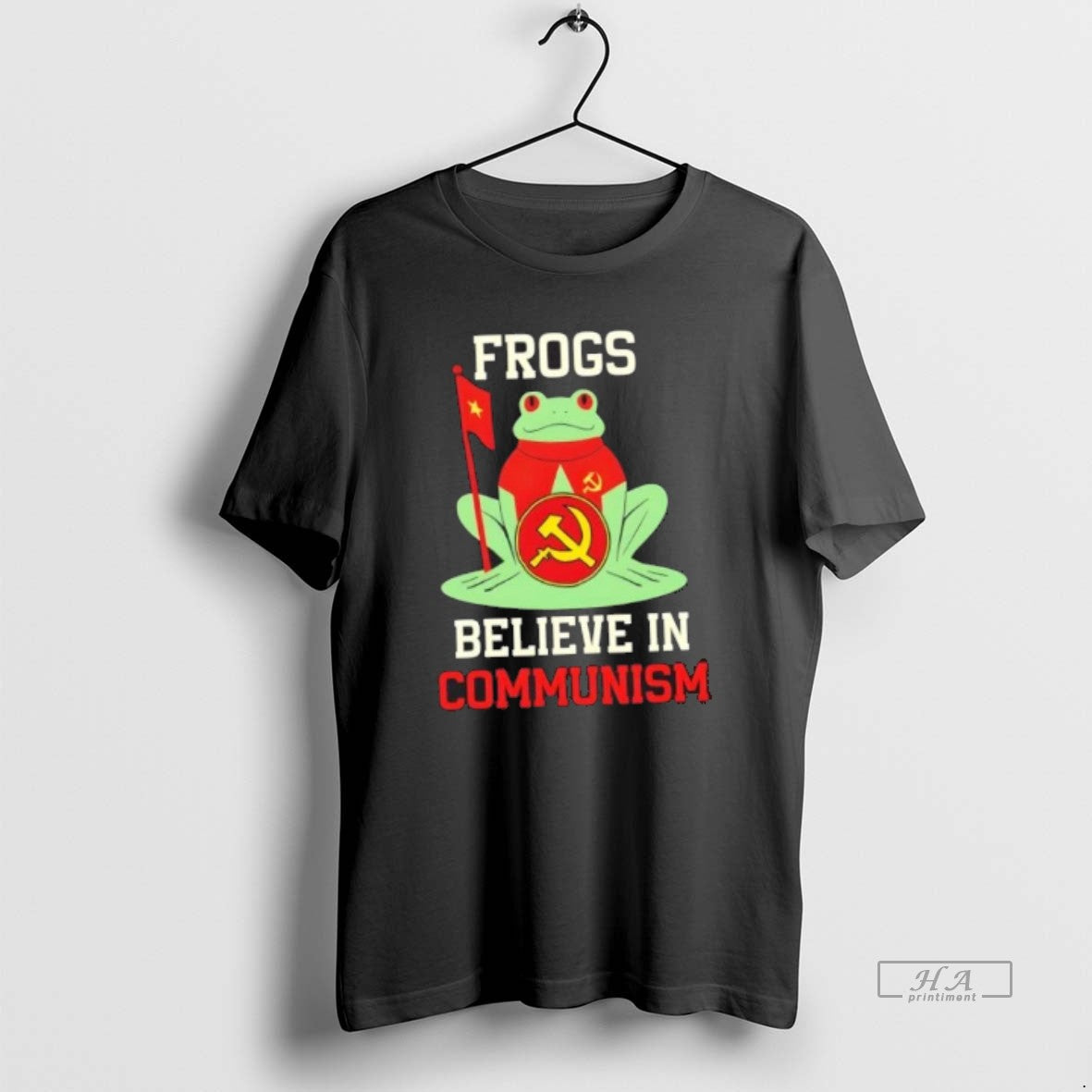 Trendy Communist Frogs Believe In Communism - Adult & Kids T-Shirts, Sweatshirts & Hoodies apparel design preview 1