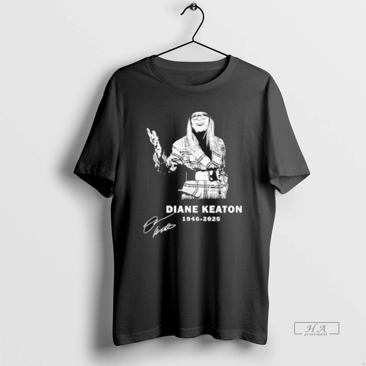 Trendy Diane Keaton 1946 2025 Rest In Peace Signature - Adult & Kids T-Shirts, Sweatshirts & Hoodies apparel design preview 1