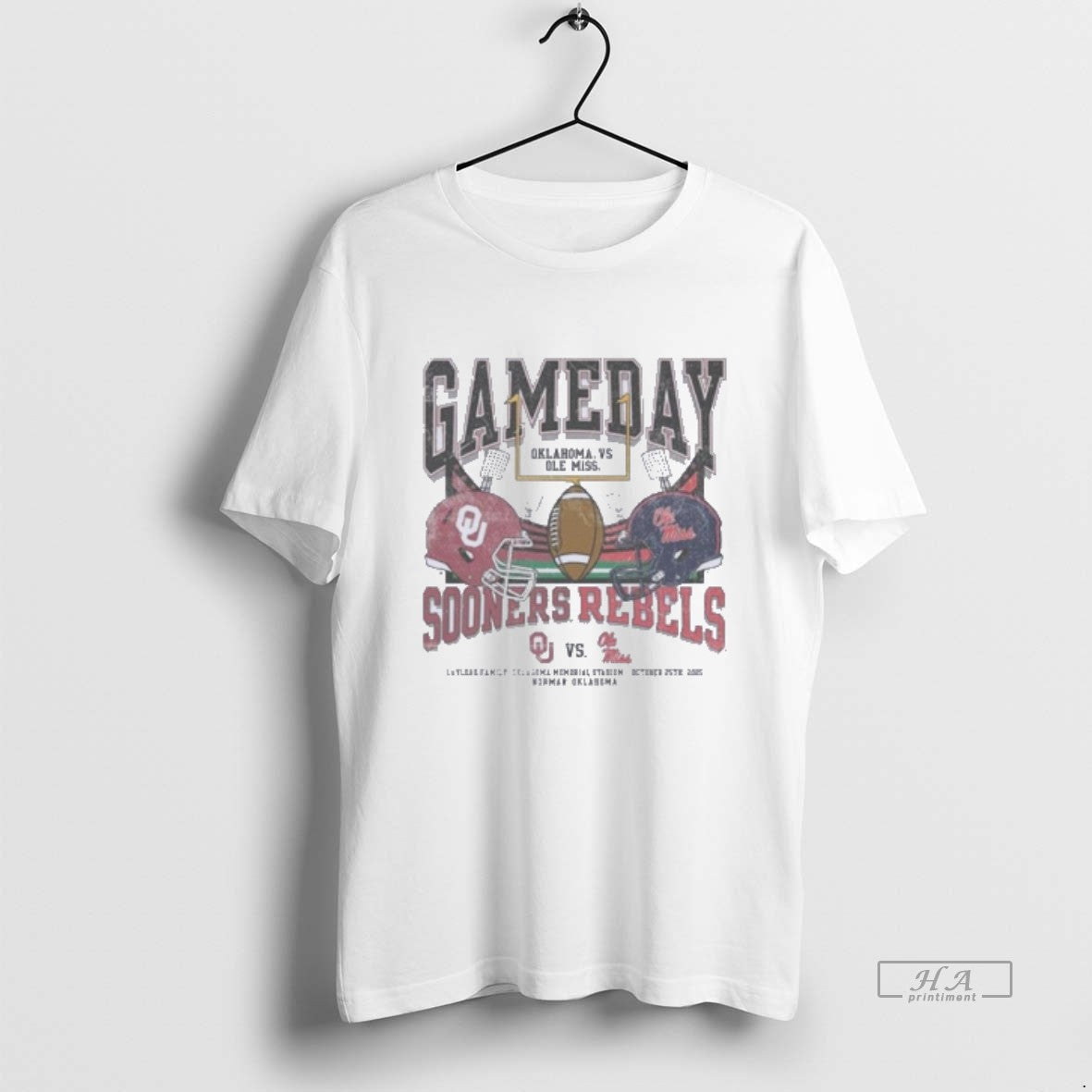 Trendy Gameday Oklahoma Vs Ole Miss 2025 - Adult & Kids T-Shirts, Sweatshirts & Hoodies apparel design preview 1