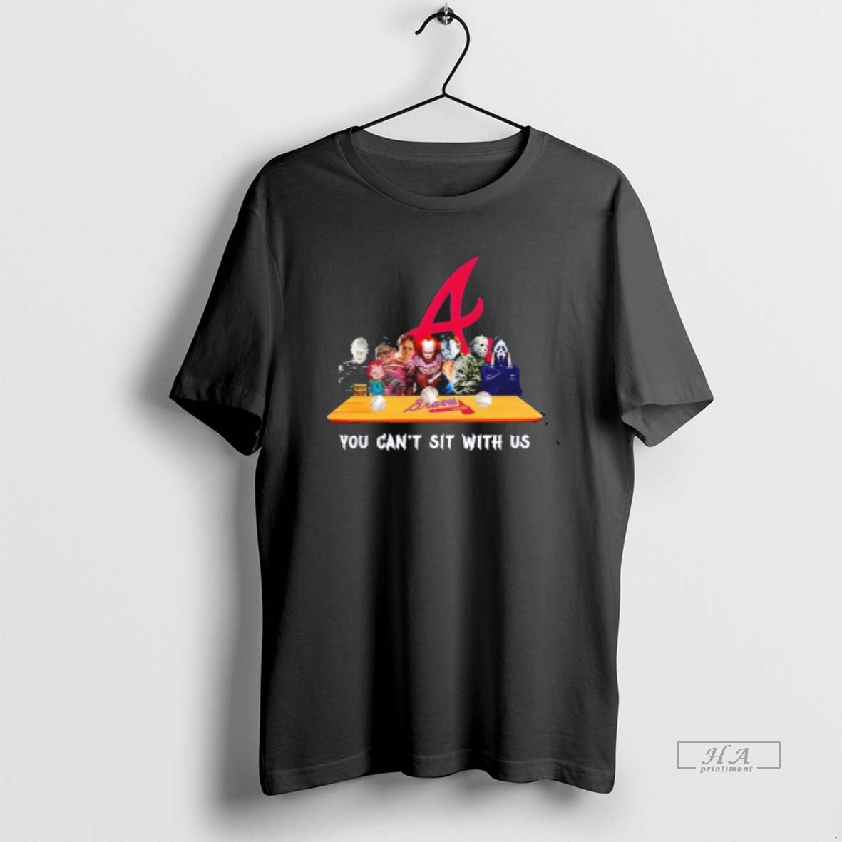 Trendy Horror Movie Characters You Cant Sit With Us - Adult & Kids T-Shirts, Sweatshirts & Hoodies apparel design preview 1