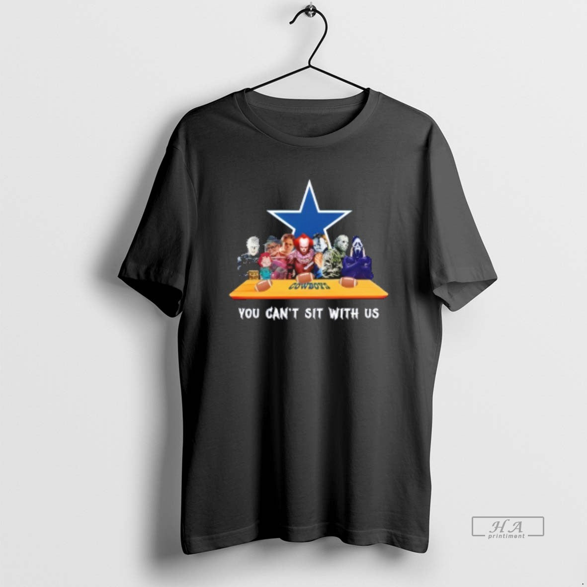 Trendy Horror Movie Characters You Cant Sit With Us - Adult & Kids T-Shirts, Sweatshirts & Hoodies apparel design preview 1