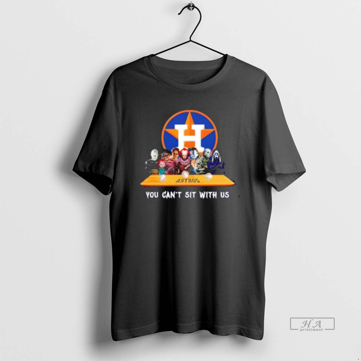 Trendy Horror Movie Characters You Cant Sit With Us - Adult & Kids T-Shirts, Sweatshirts & Hoodies apparel design preview 1