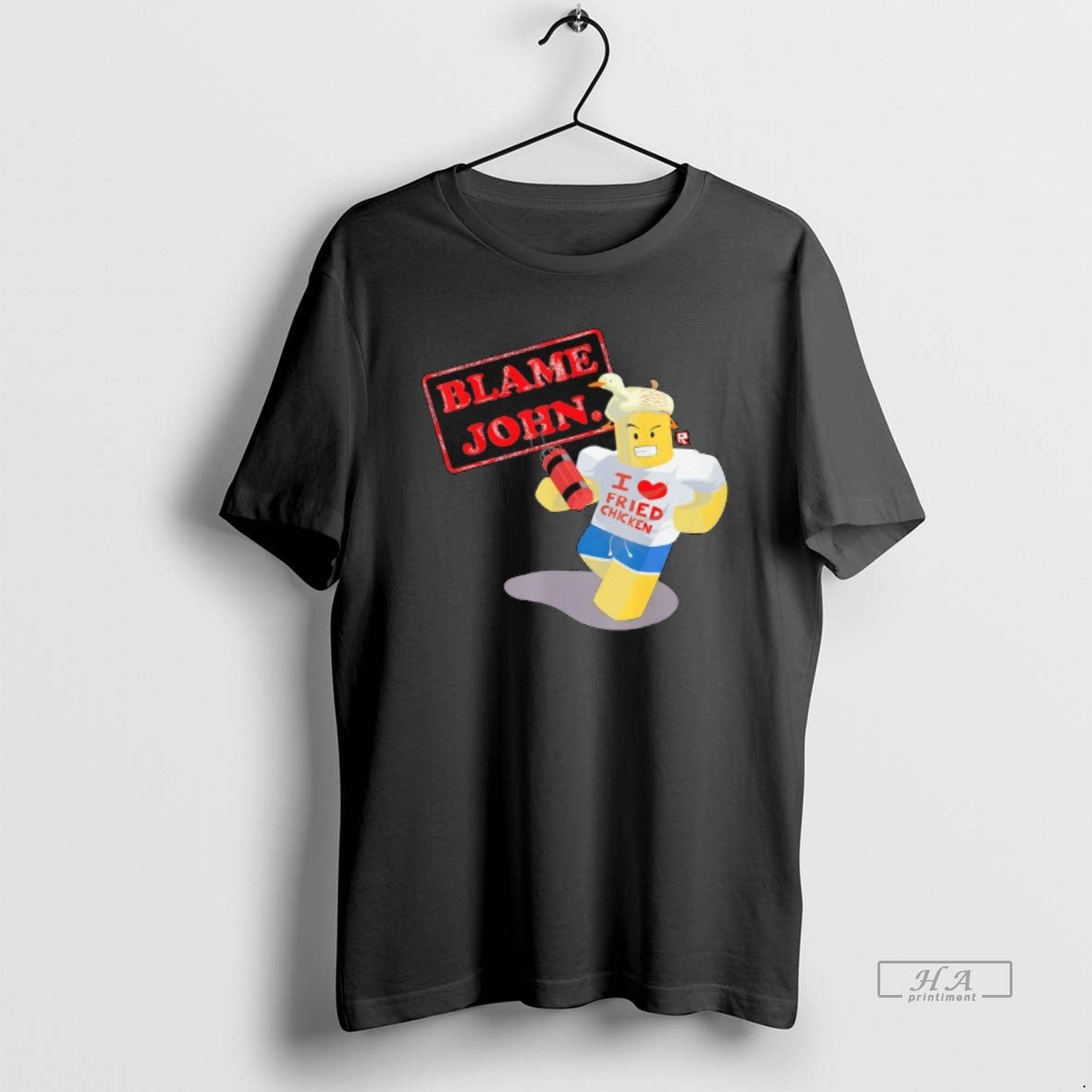 Trendy John Shedletsky I Love Fried Chicken Meme - Adult & Kids T-Shirts, Sweatshirts & Hoodies apparel design preview 1