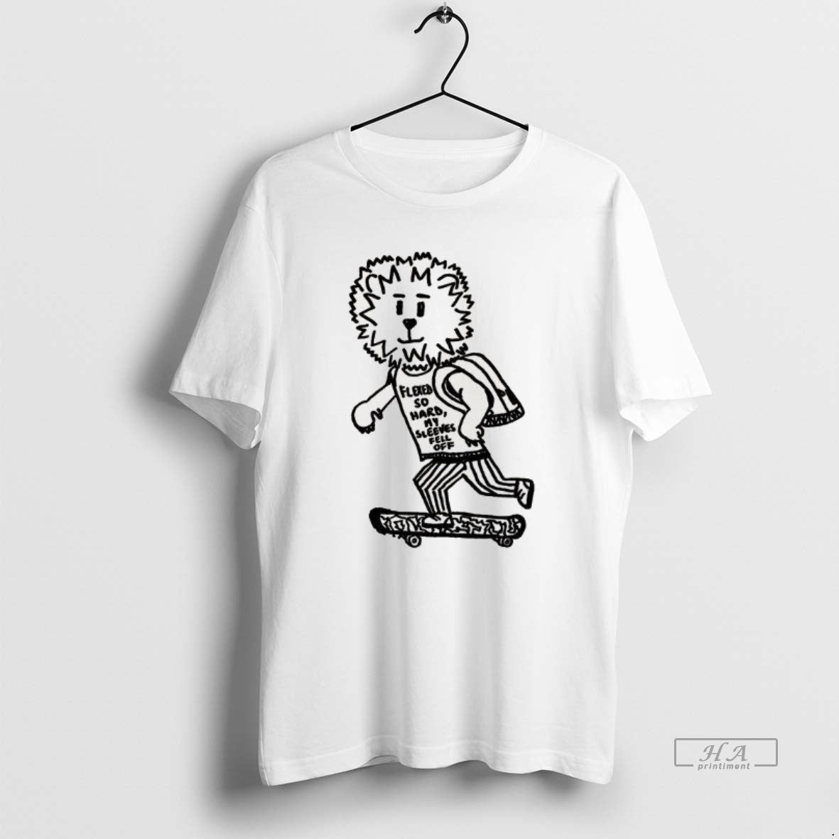 Trendy Leo Zodiac Lion On Skateboard - Adult & Kids T-Shirts, Sweatshirts & Hoodies apparel design preview 1