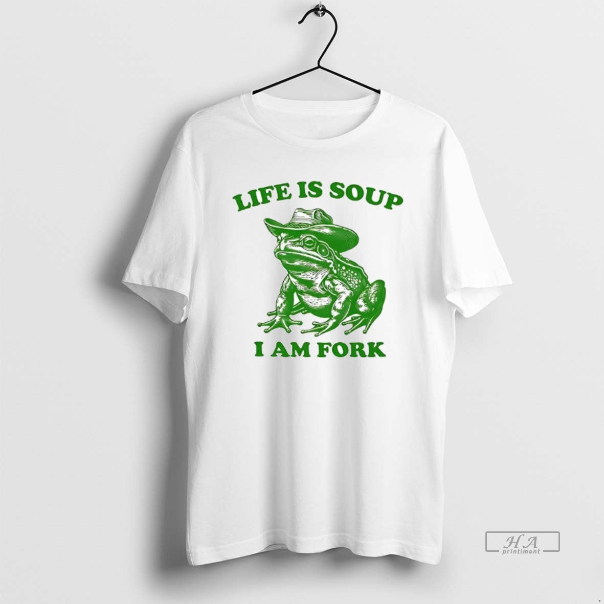 Trendy Life Is Soup I Am Fork Frog Graphic - Adult & Kids T-Shirts, Sweatshirts & Hoodies apparel design preview 1