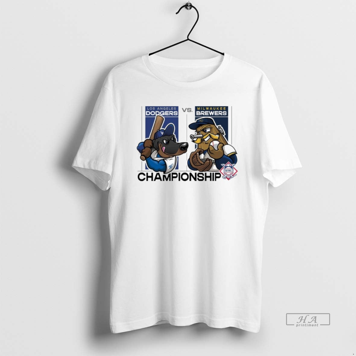 Trendy Los Angeles Dodgers Vs Milwaukee Brewers 2025 - Adult & Kids T-Shirts, Sweatshirts & Hoodies apparel design preview 1