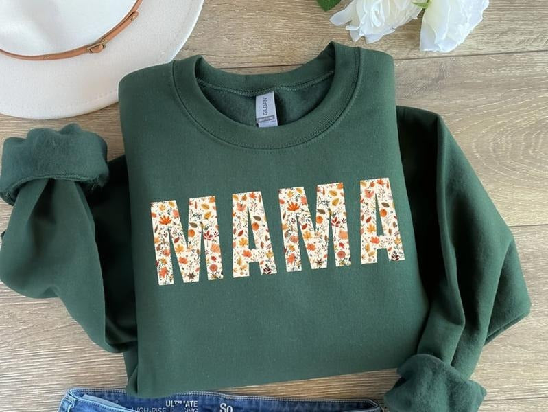 Mama Leaves Cute Fall Mom Cozy - Adult & Kids T-Shirts, Sweatshirts & Hoodies apparel design preview 1