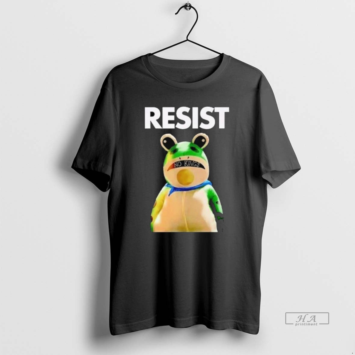 Trendy Portland Frog Resist No Kings Long Sleve - Adult & Kids T-Shirts, Sweatshirts & Hoodies apparel design preview 1