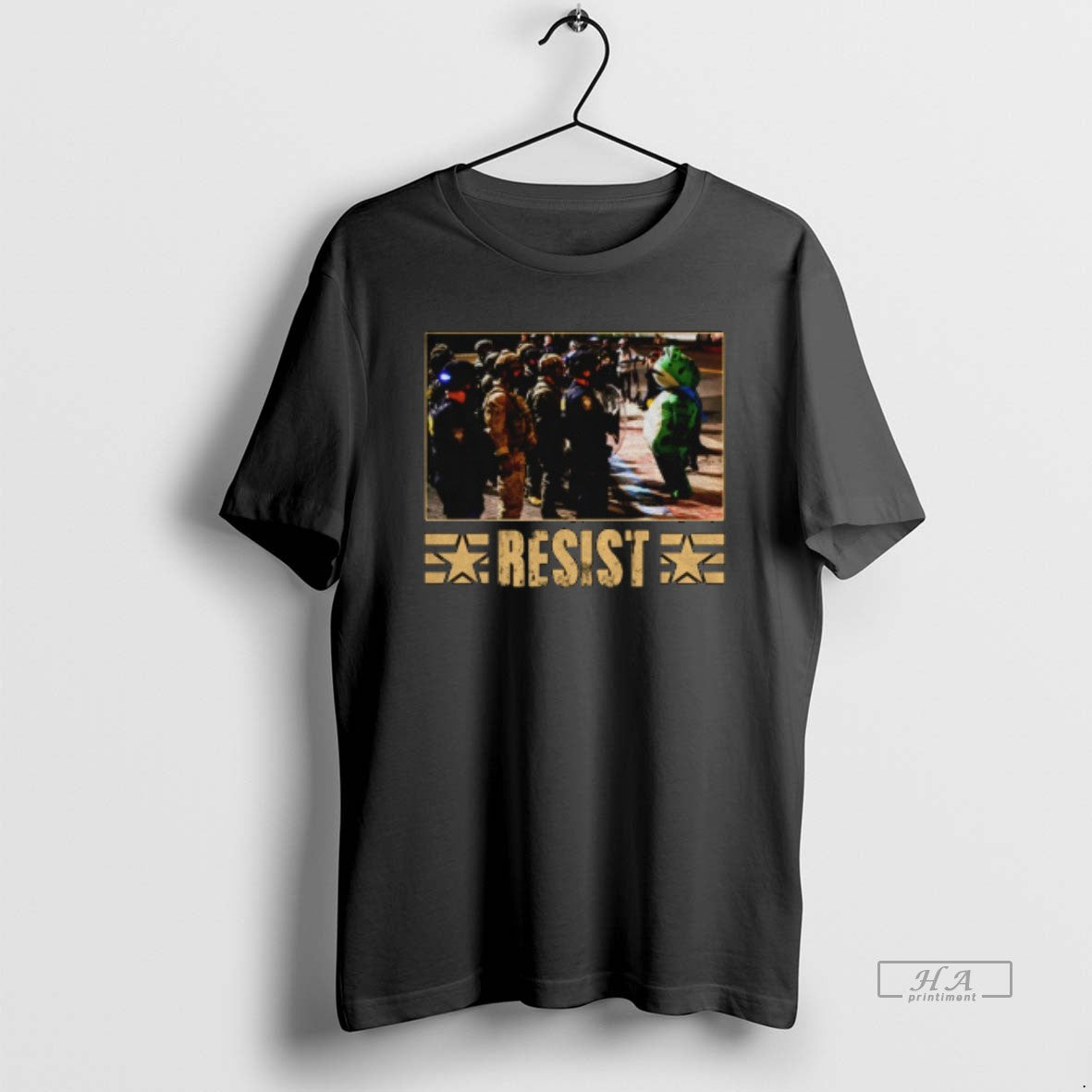 Trendy Resist Portland Frog Protest 2025 - Adult & Kids T-Shirts, Sweatshirts & Hoodies apparel design preview 1