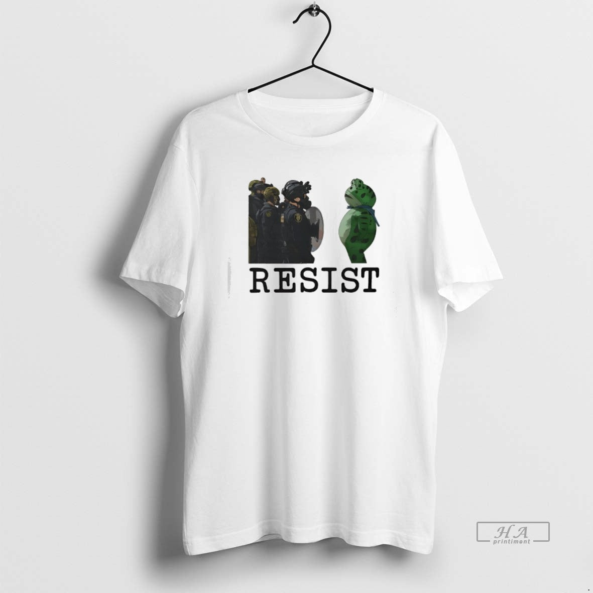 Trendy Resist Portland Frog Protest Anti Ice Fascism - Adult & Kids T-Shirts, Sweatshirts & Hoodies apparel design preview 1