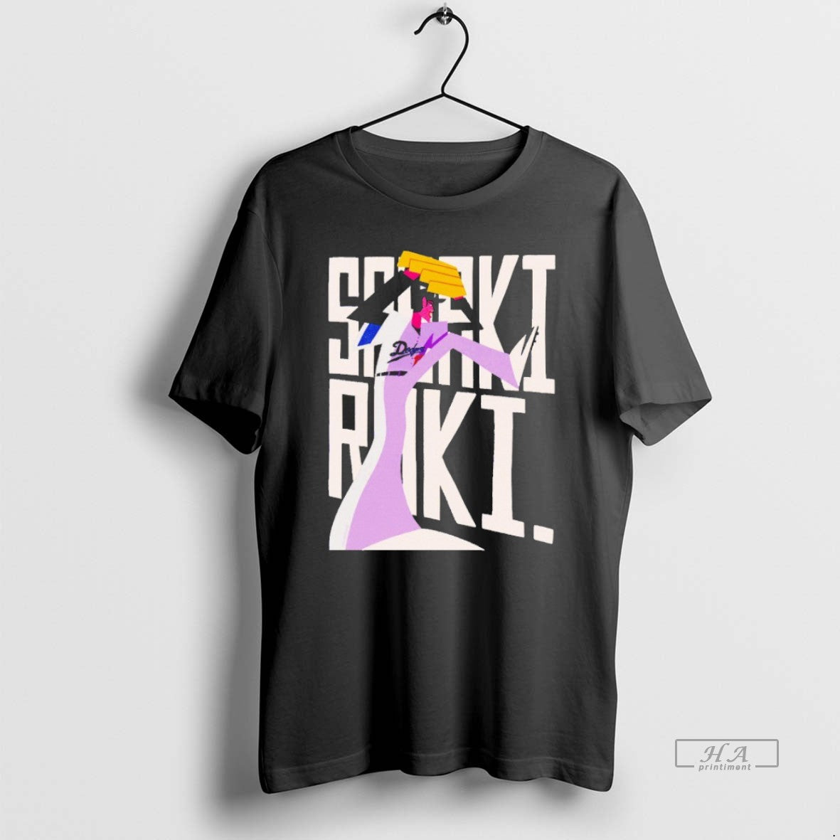 Trendy Roki Sasaki Los Angeles Dodgers Mvp Blackshirt - Adult & Kids T-Shirts, Sweatshirts & Hoodies apparel design preview 1