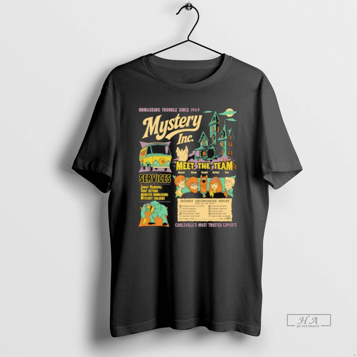 Trendy Scooby Doo Where Are You Series Mystery Inc - Adult & Kids T-Shirts, Sweatshirts & Hoodies apparel design preview 1