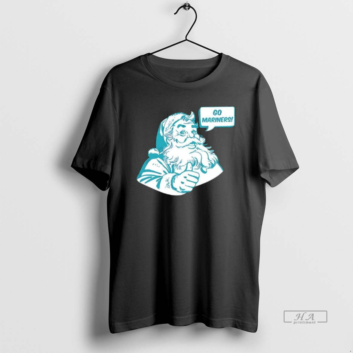 Trendy Seattle Mariners Santa Claus Go - Adult & Kids T-Shirts, Sweatshirts & Hoodies apparel design preview 1