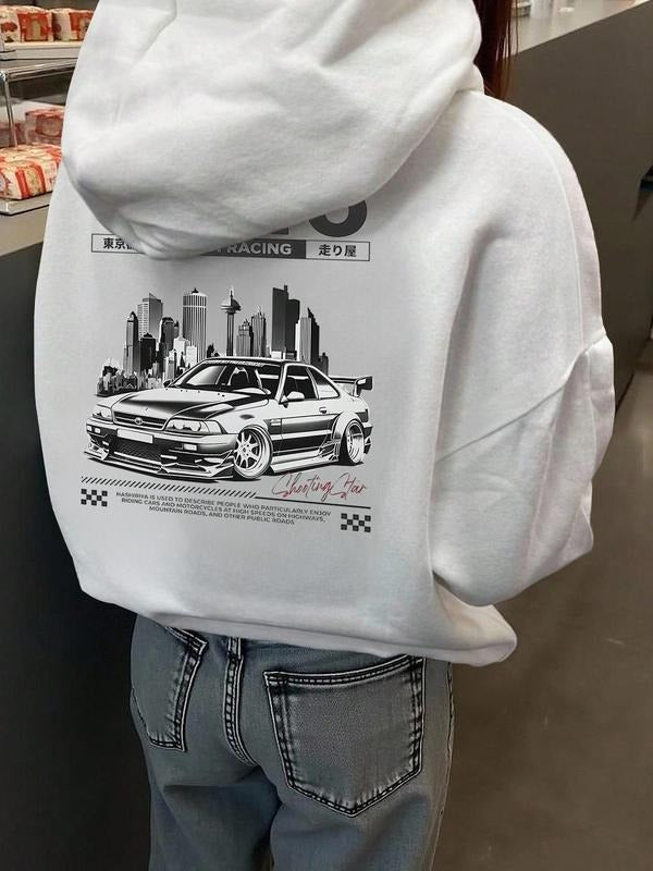 Street Hooded Casual Loose Fit Car Print Fall Winter - Adult & Kids T-Shirts, Sweatshirts & Hoodies apparel design preview 1