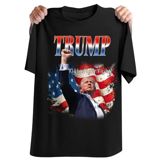 Trump Funny Voting 2024 Arrested Shot Fight Donald - Adult & Kids T-Shirts, Sweatshirts & Hoodies apparel design preview 1