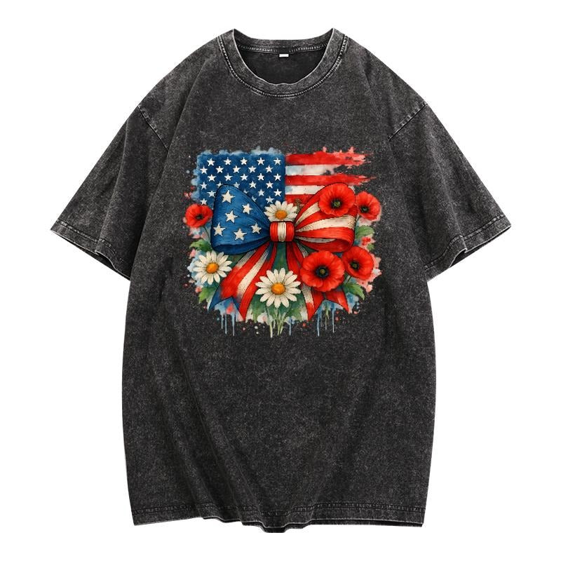 Washed Rock Colorful American Flag Inspired - Adult & Kids T-Shirts, Sweatshirts & Hoodies apparel design preview 1