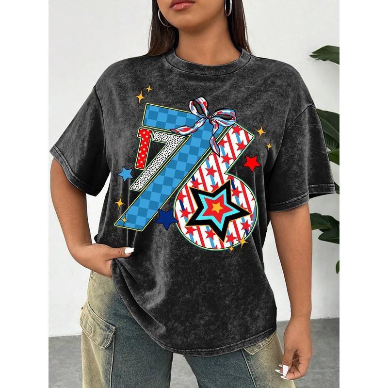 Washed "1776" Patriotic Accents - Adult & Kids T-Shirts, Sweatshirts & Hoodies apparel design preview 1