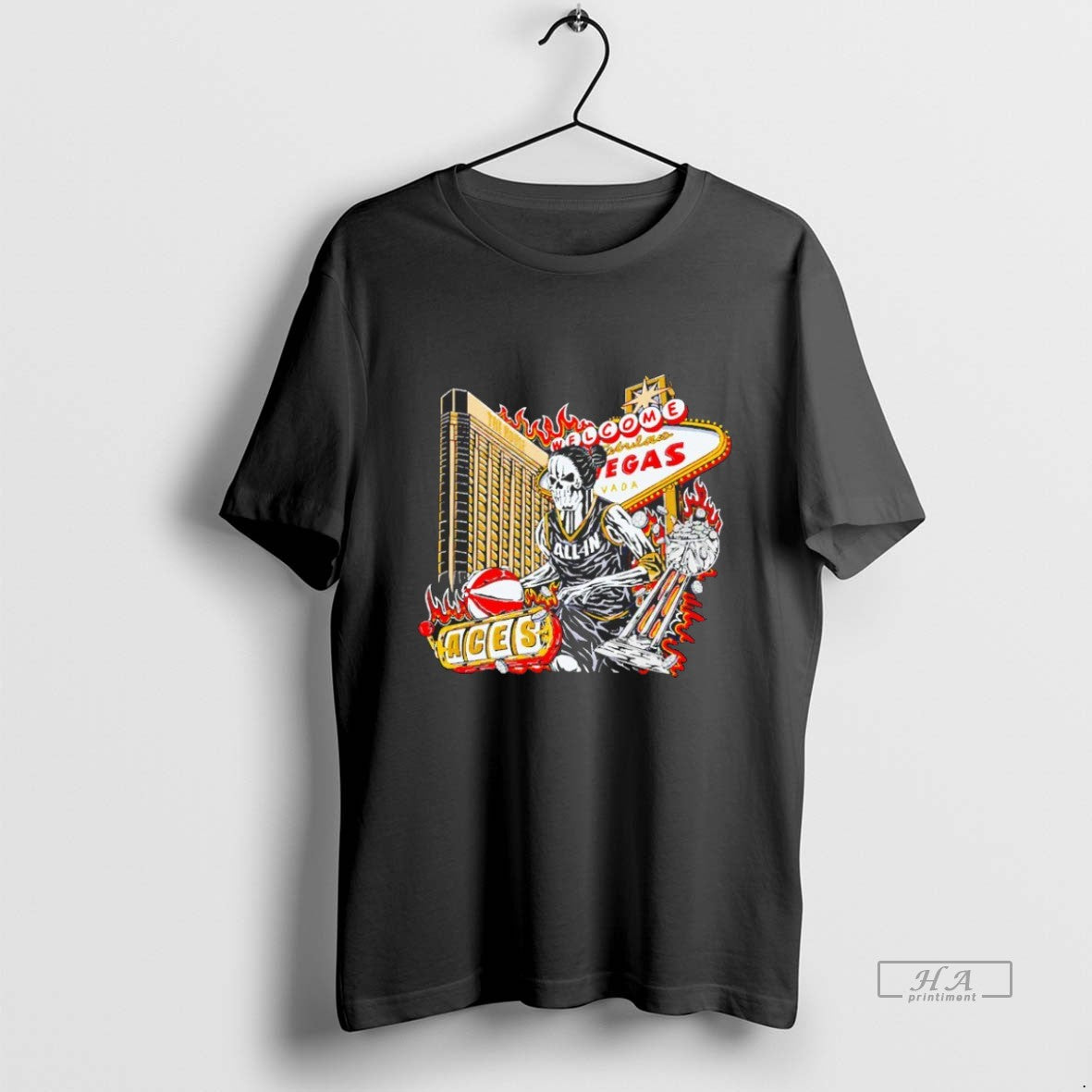 Trendy Welcome To Fabulous Las Vegas Aces Skeleton - Adult & Kids T-Shirts, Sweatshirts & Hoodies apparel design preview 1