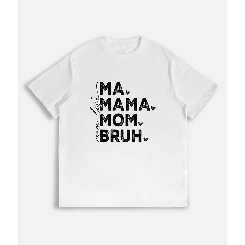 "MA MAMA MOM BRUH" Fun Distressed Lettering Heart - Adult & Kids T-Shirts, Sweatshirts & Hoodies apparel design preview 1