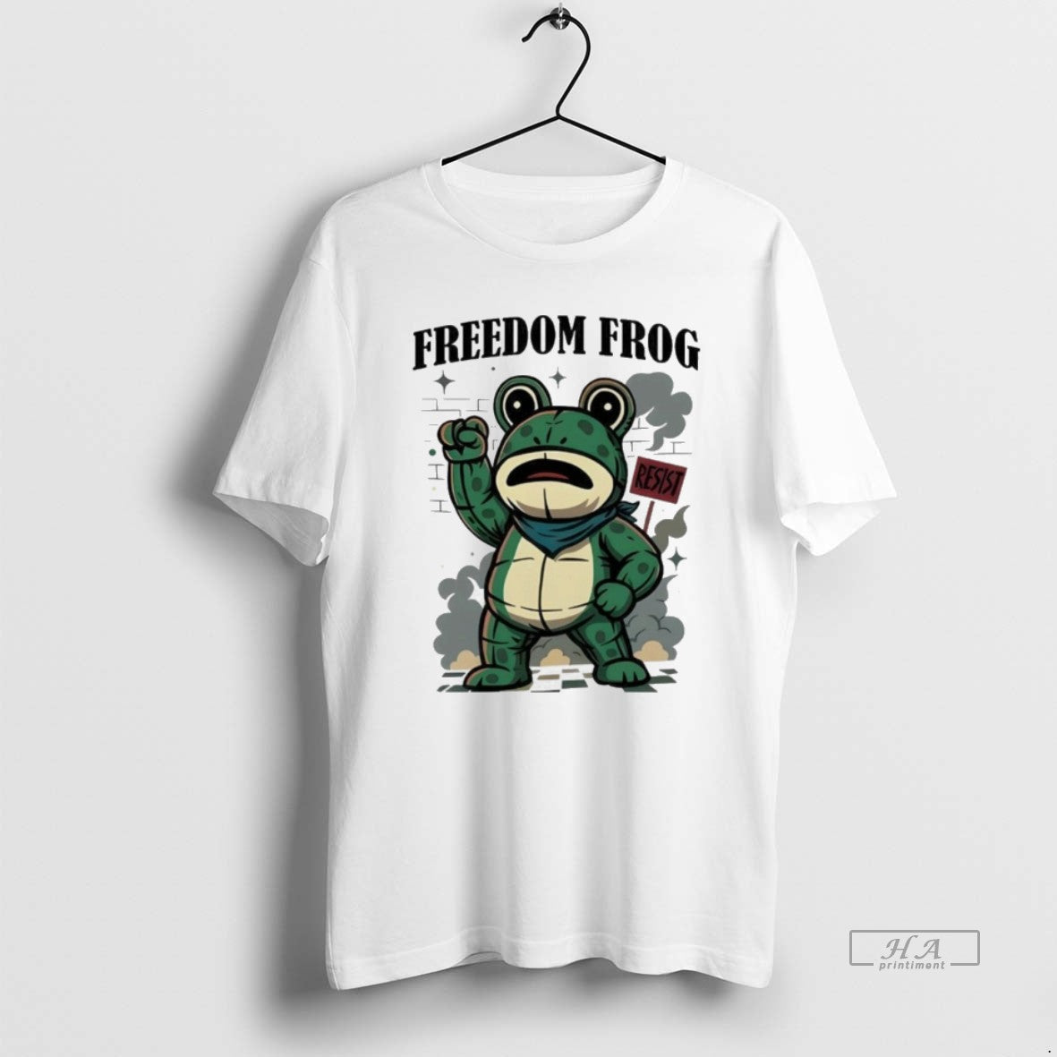 Trendy Portland Frog Freedom - Adult & Kids T-Shirts, Sweatshirts & Hoodies apparel design preview 1