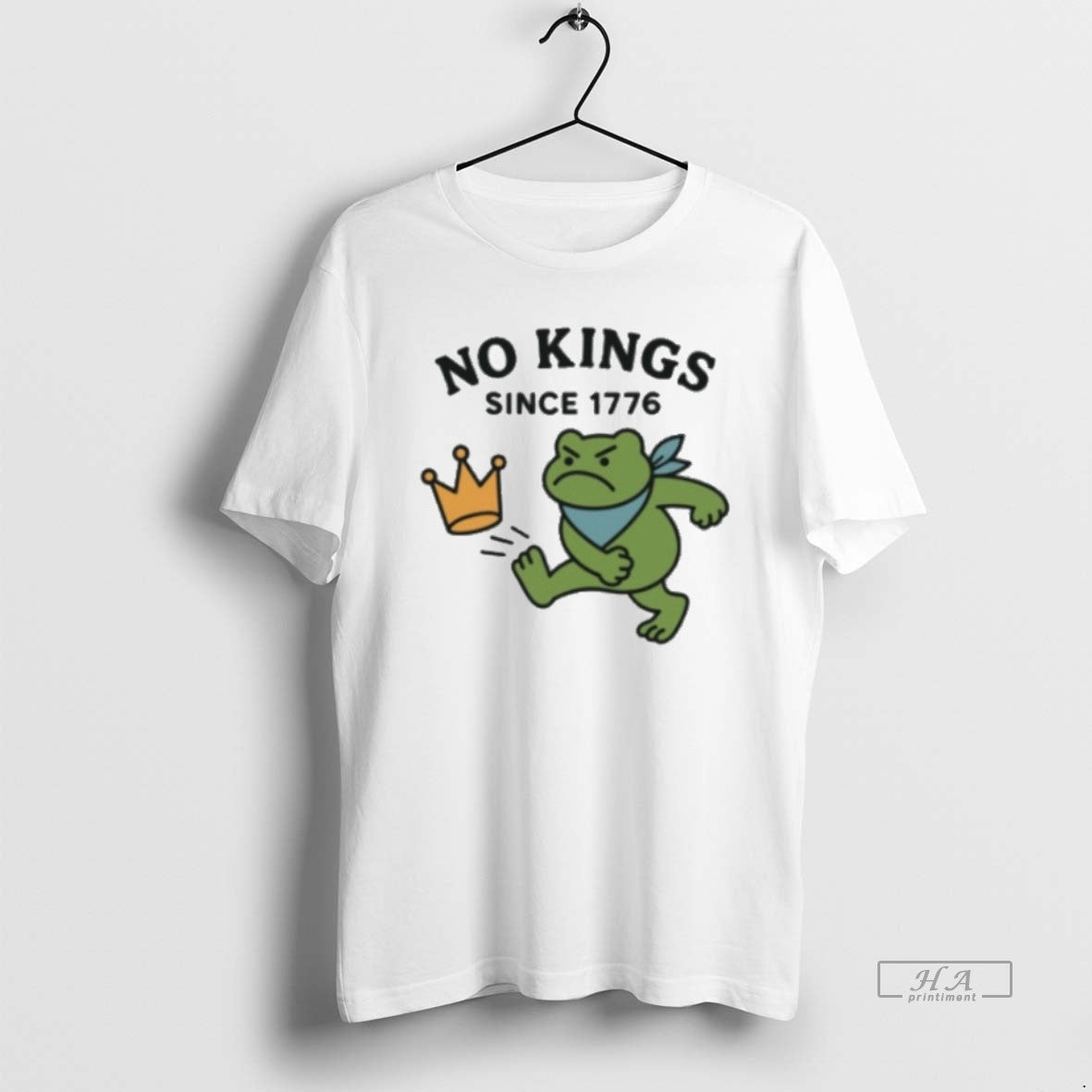 Trendy Portland Frog Protest No Kings In America - Adult & Kids T-Shirts, Sweatshirts & Hoodies apparel design preview 1
