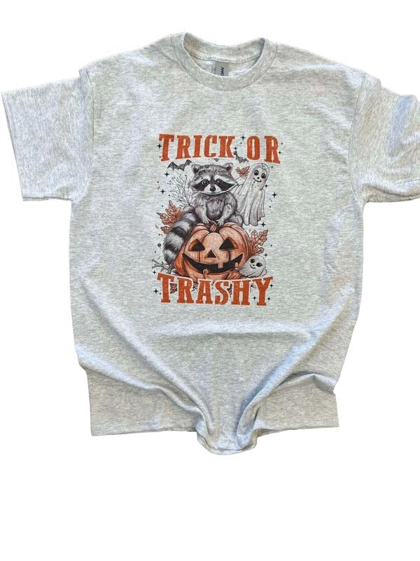 Trick Trashy Funny Raccoon Halloween - Adult & Kids T-Shirts, Sweatshirts & Hoodies apparel design preview 1