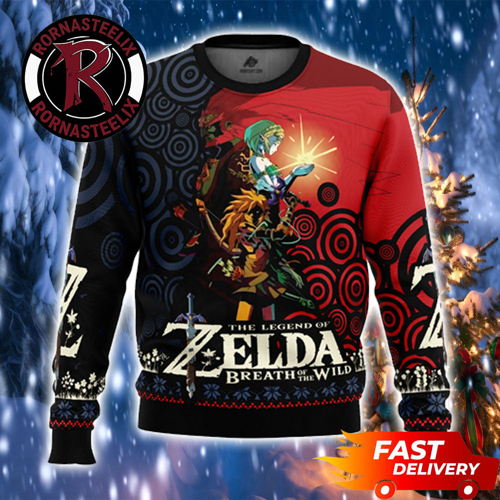Triforce Breath Of The Wild Legend Of Zelda Ugly Christmas Sweater - Gift Idea product image