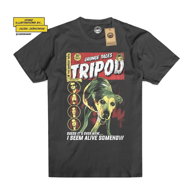 Tripod '95 Comic Book Trending Movie Vintage 90s Fans - Adult & Kids T-Shirts, Sweatshirts & Hoodies apparel design preview 1