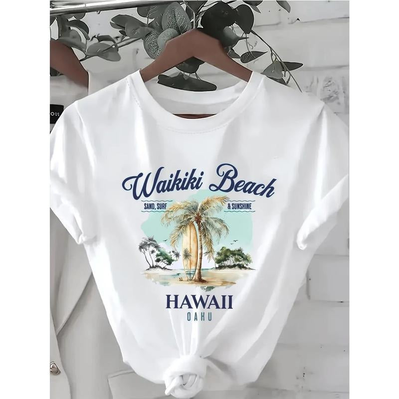 Tropical Dreamy "Waikiki Beach Sand Surf Sunshine" - Adult & Kids T-Shirts, Sweatshirts & Hoodies apparel design preview 1