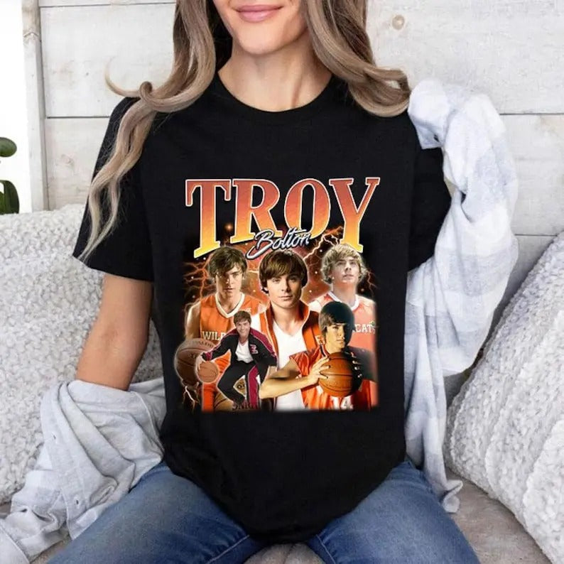Troy Bolton Throwback - Adult & Kids T-Shirts, Sweatshirts & Hoodies apparel design preview 1