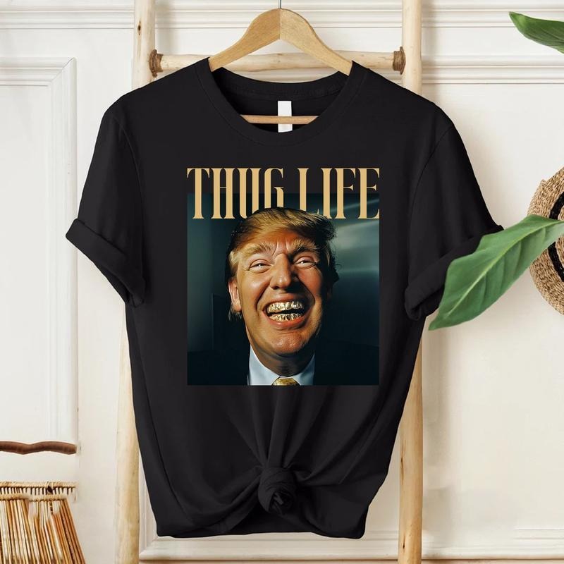 TruUmMp Golden Grillz MA GA Mugshot Thuglife Trending - Adult & Kids T-Shirts, Sweatshirts & Hoodies apparel design preview 1