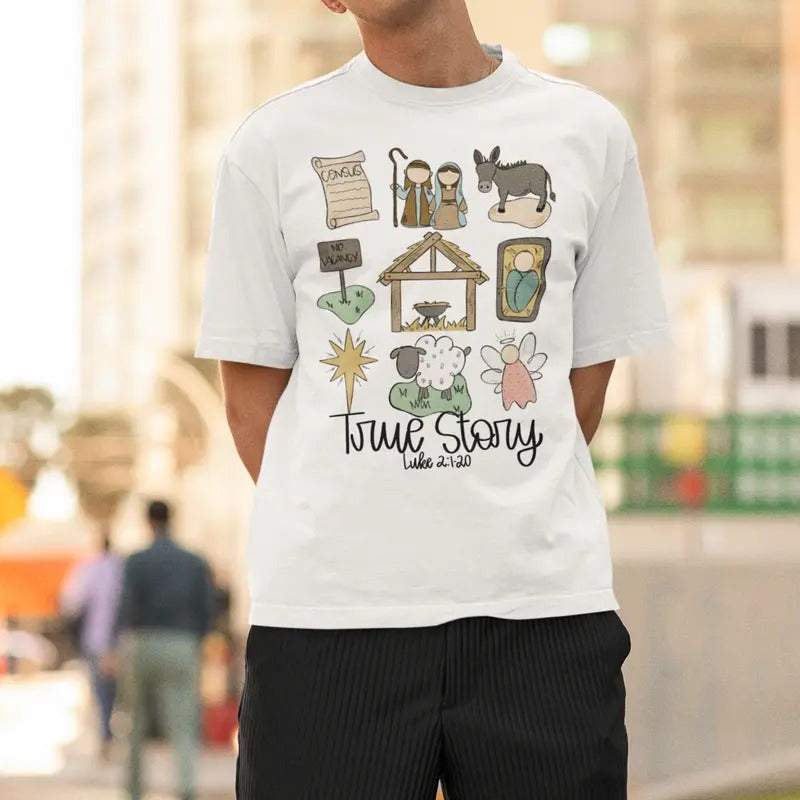 True Story Nativity Jesus Faith Based - Adult & Kids T-Shirts, Sweatshirts & Hoodies apparel design preview 1