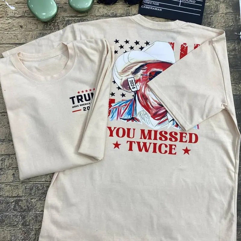 Trum Coby You Missed Twice Classic All - Adult & Kids T-Shirts, Sweatshirts & Hoodies apparel design preview 1