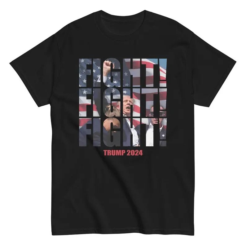 Trum Fight! Tru Mp Assassination Photo Best Selling - Adult & Kids T-Shirts, Sweatshirts & Hoodies apparel design preview 1