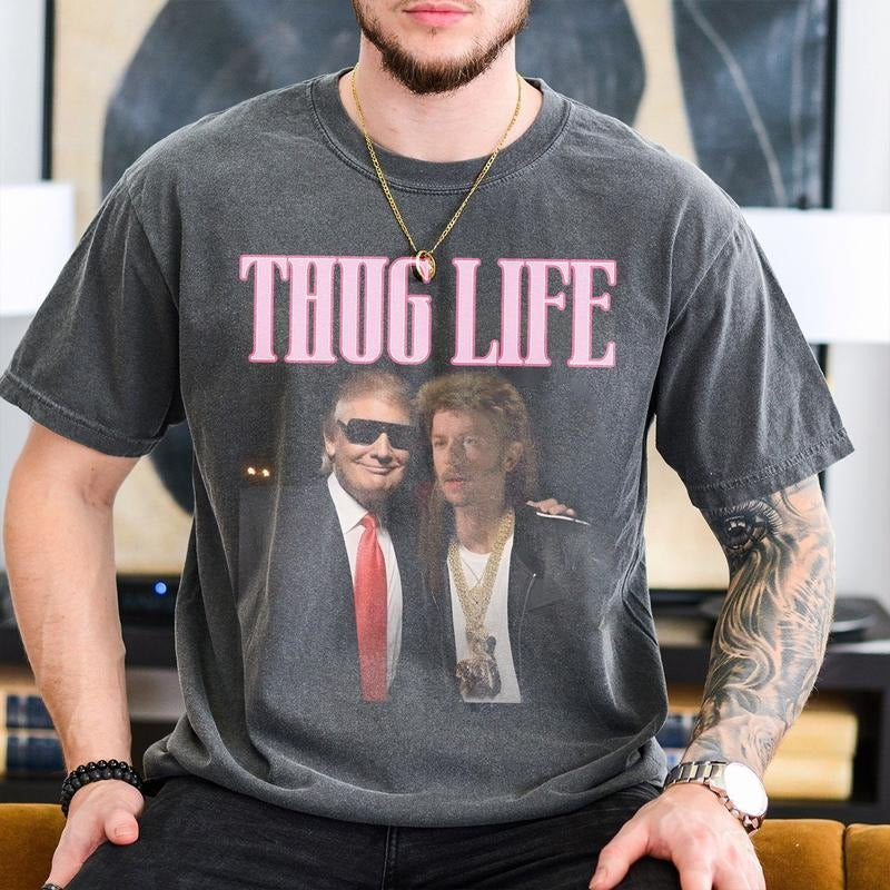Trum Joe Dirt Thug Life Gangter America 4th Juli - Adult & Kids T-Shirts, Sweatshirts & Hoodies apparel design preview 1