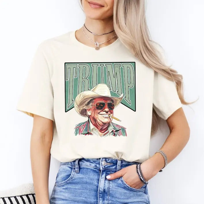 "TrumM Western Trum Cowboy Make America Great Daddy - Adult & Kids T-Shirts, Sweatshirts & Hoodies apparel design preview 1