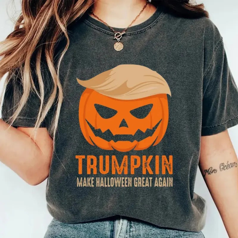 Trumkin Pumpkin Trum 2024 Make America Great Again - Adult & Kids T-Shirts, Sweatshirts & Hoodies apparel design preview 1