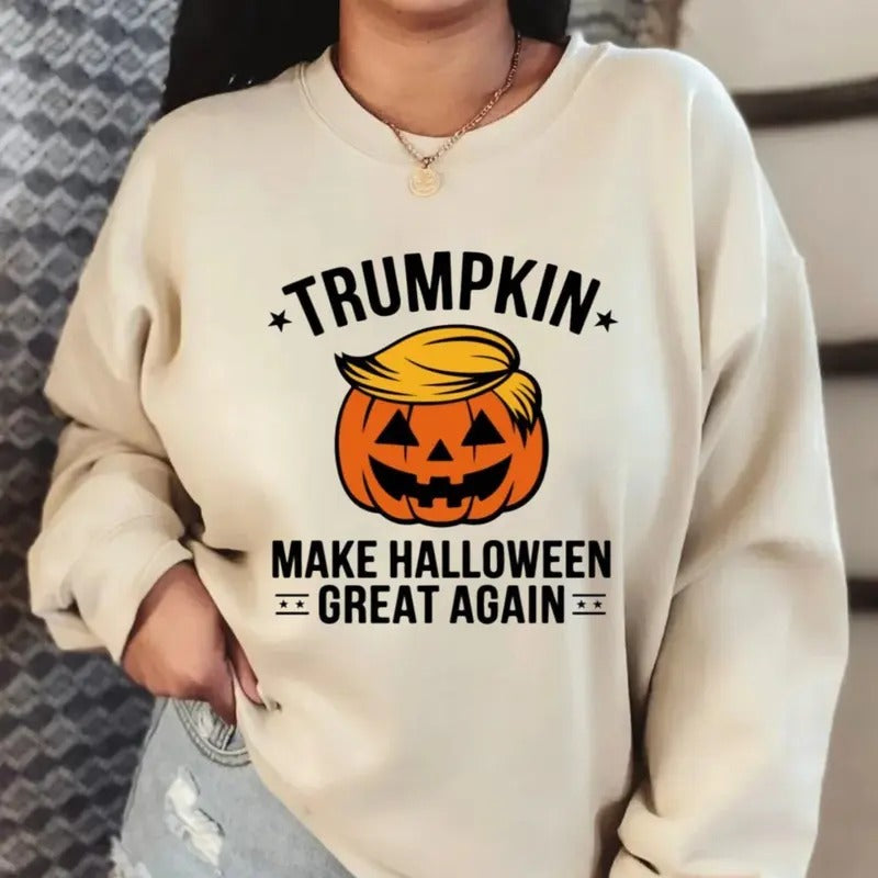 Trumkin Trum Halloween Trummpkin Make Great Again - Adult & Kids T-Shirts, Sweatshirts & Hoodies apparel design preview 1