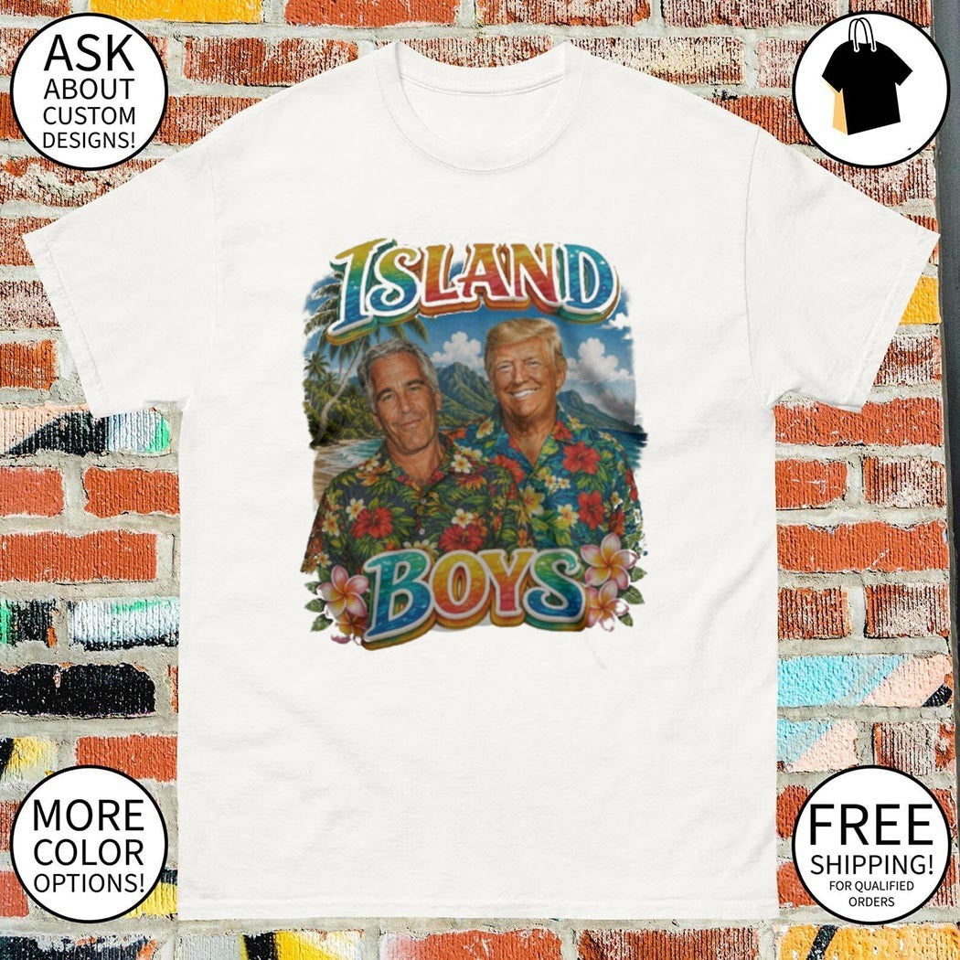 Trump And Epstein Bootleg Island Boys Fun - Adult & Kids T-Shirts, Sweatshirts & Hoodies apparel design preview 1