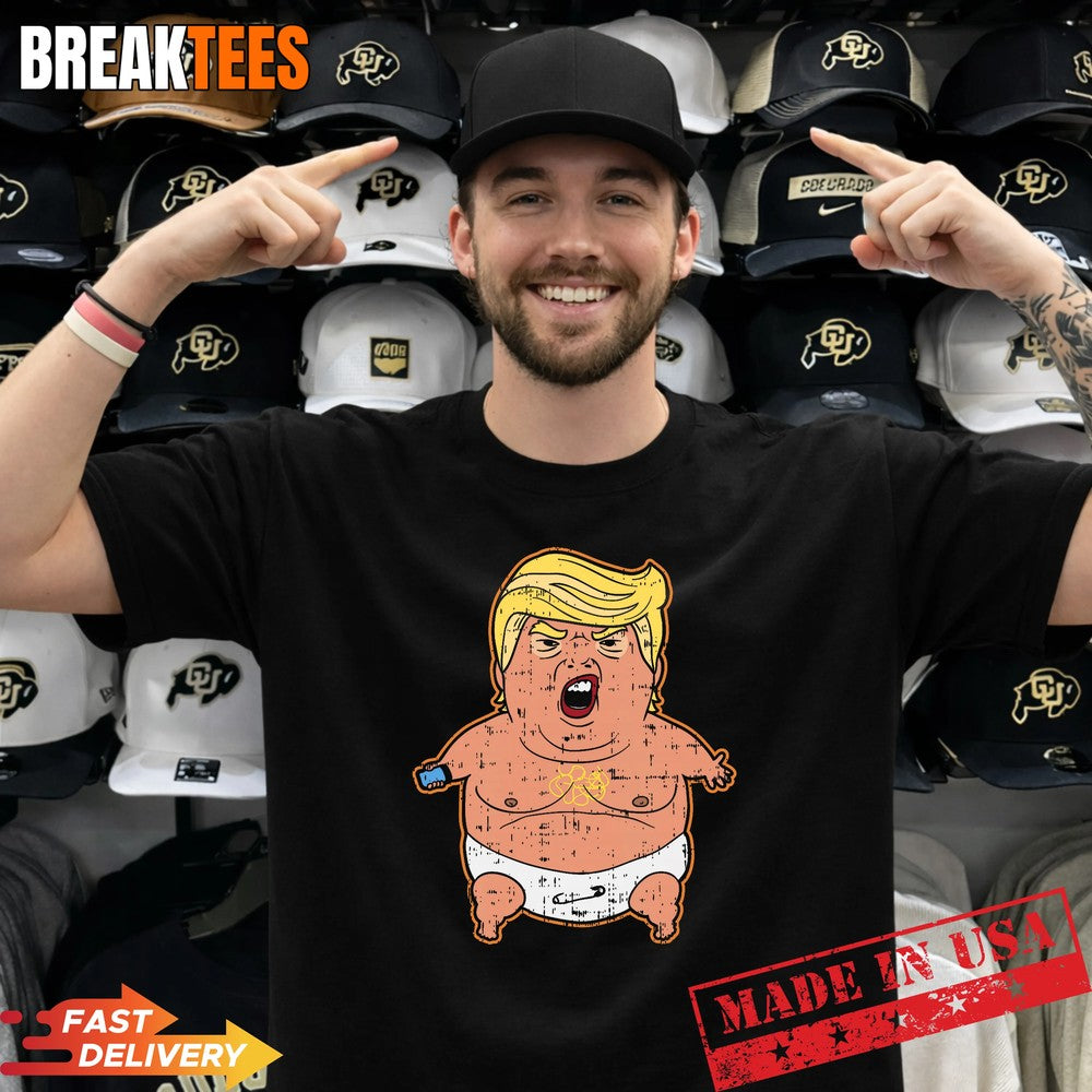 Trump Baby Balloon Funny Angry - Adult & Kids T-Shirts, Sweatshirts & Hoodies apparel design preview 1