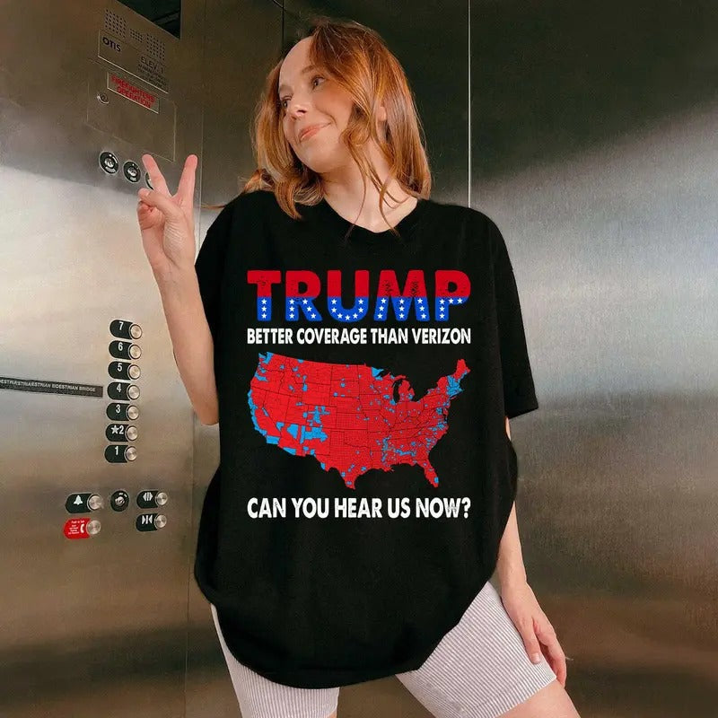 Trump Better Coverage Than Verizo How You Can Us Now - Adult & Kids T-Shirts, Sweatshirts & Hoodies apparel design preview 1
