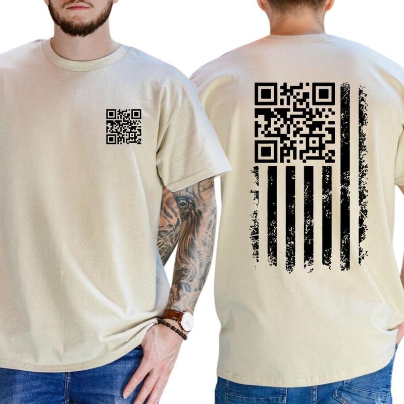 Trump Dance American Flag QR Code Funny Perfect - Adult & Kids T-Shirts, Sweatshirts & Hoodies apparel design preview 1