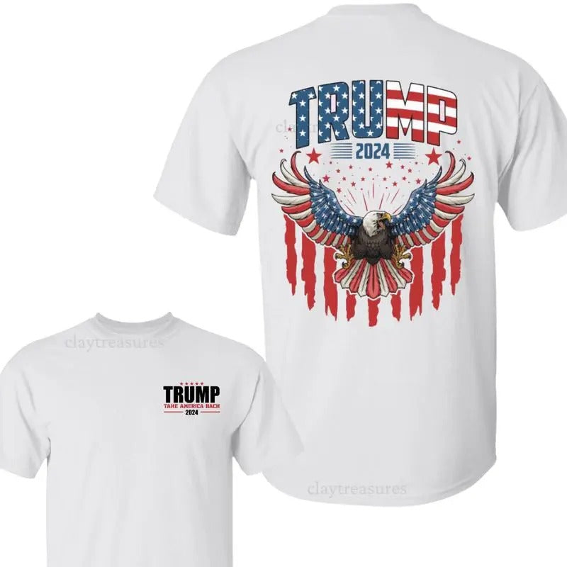 Trump Eaagle Patriotic Day Election 2024 Make America - Adult & Kids T-Shirts, Sweatshirts & Hoodies apparel design preview 1