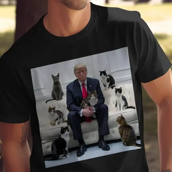 Trump Funny Cat Lover Cute Cats Sofa Unique Dad - Adult & Kids T-Shirts, Sweatshirts & Hoodies apparel design preview 1