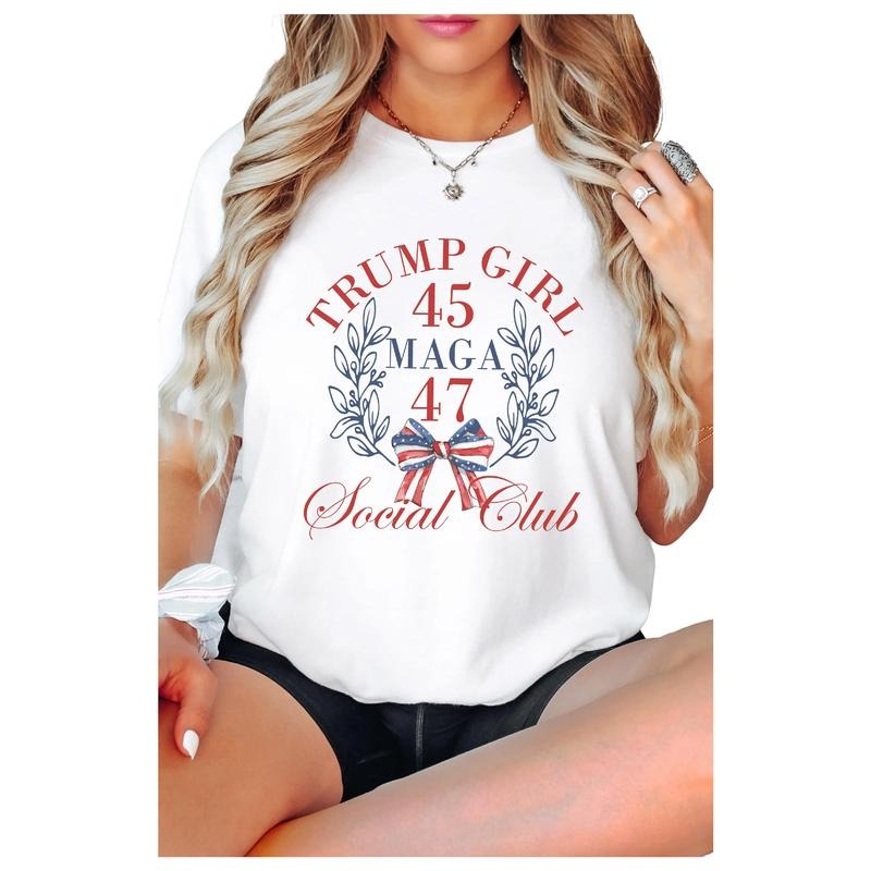 Trump Girl American 4th July Election Season Maga 45 - Adult & Kids T-Shirts, Sweatshirts & Hoodies apparel design preview 1