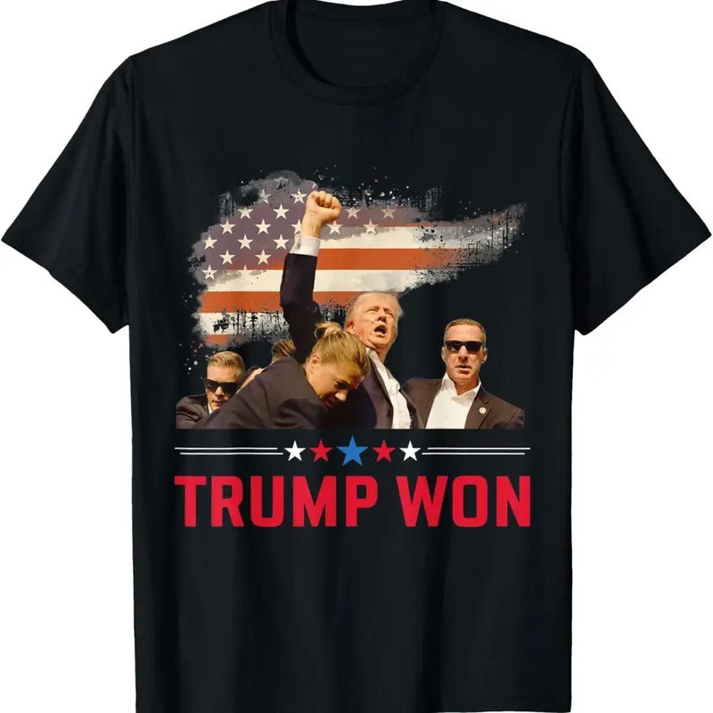 Trump JD Vance Won 2024 Inauguration Day 2025 47th - Adult & Kids T-Shirts, Sweatshirts & Hoodies apparel design preview 1