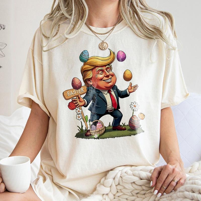 Trump Make Easter Great Again Eggs Love Happy 2025 - Adult & Kids T-Shirts, Sweatshirts & Hoodies apparel design preview 1