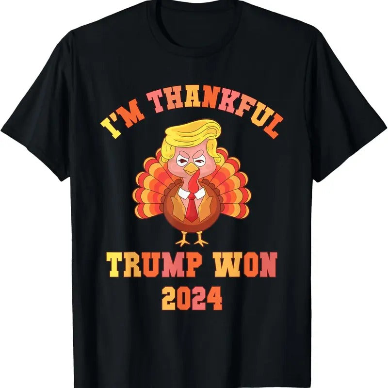 Trump Make Thanksgiving Great Again I'M Thankful Won - Adult & Kids T-Shirts, Sweatshirts & Hoodies apparel design preview 1